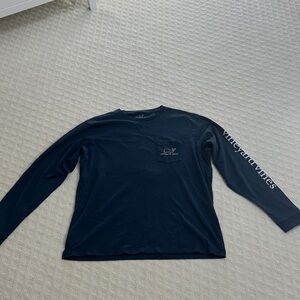Vineyard Vines Men's Deep Blue Long Sleeve Tee